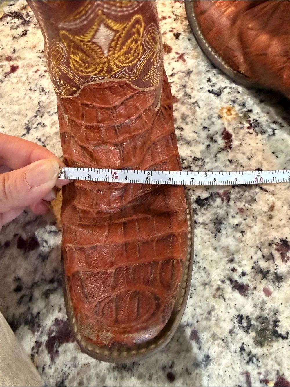 Kids Western Cowboy Boots Croc Embossed Leather Little Kid 11